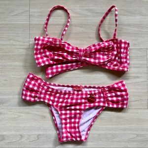 Salinas Brazillian cherry retro bandeau bikini szS